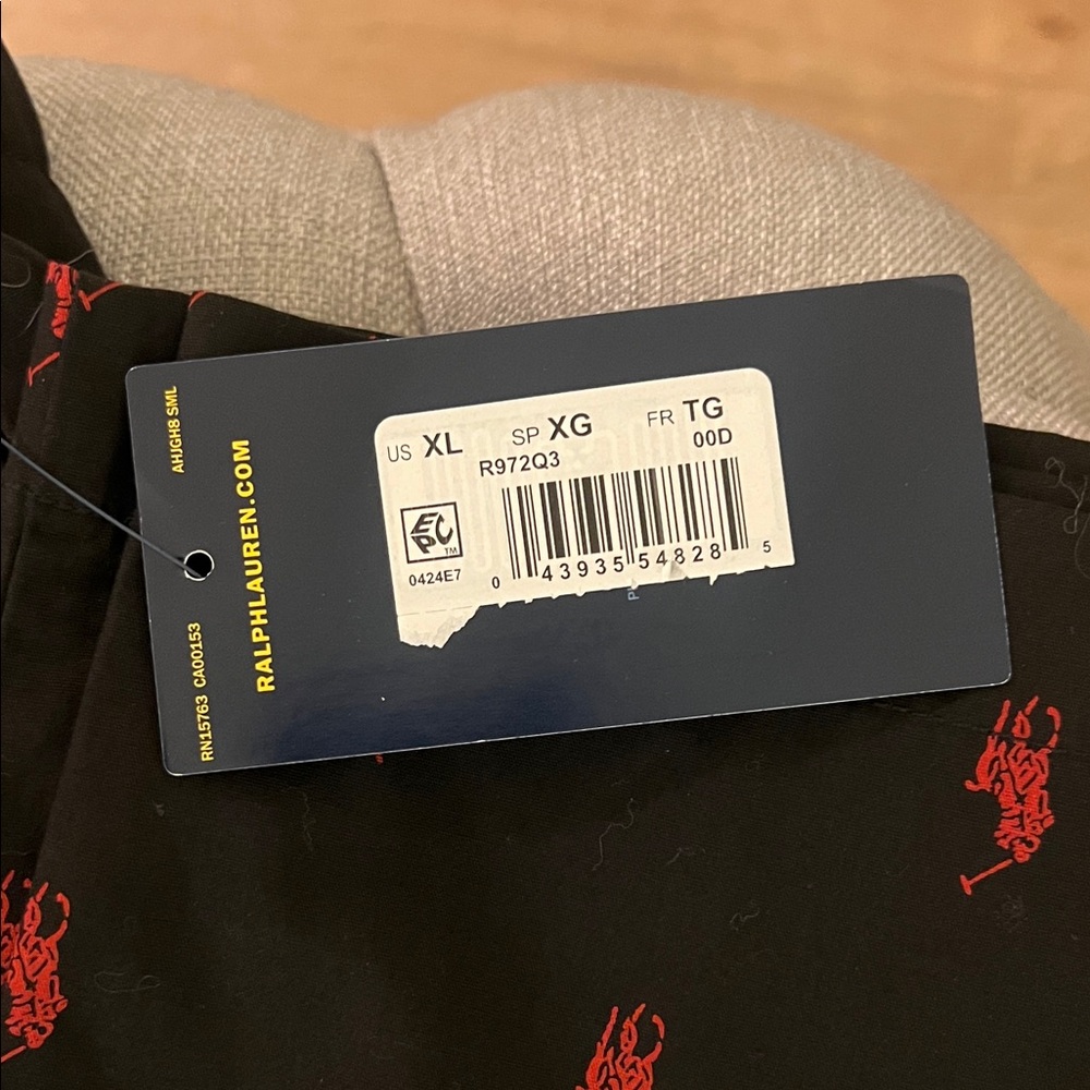 Polo Ralph Lauren Black Pajama Pants with Red Logo Men’s XL - Picture 4 of 8